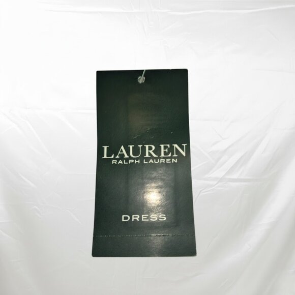Women's Size 4 Dress Lauren By Ralph Lauren Navy Blue Cut-Out Shoulder Jersey G - Picture 8 of 8